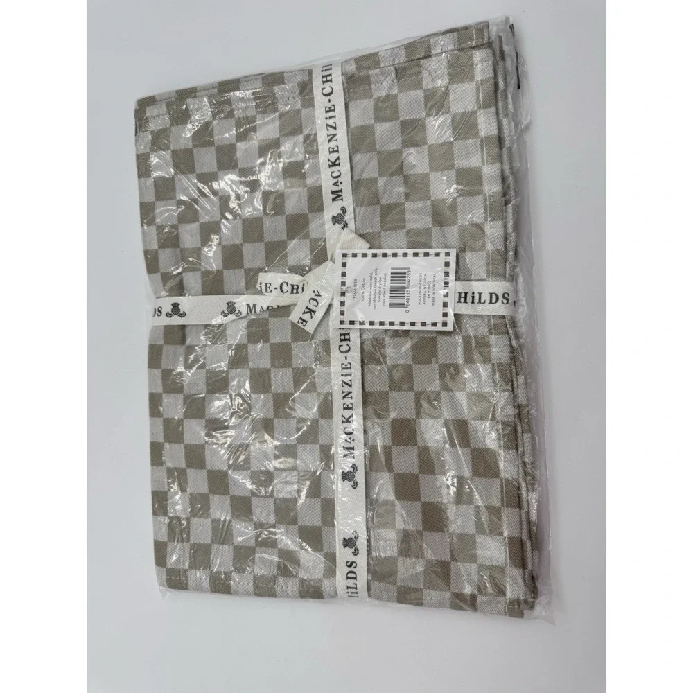 MacKenzie-Childs Flax Check Cotton Placemats – Set of 4 – NEW